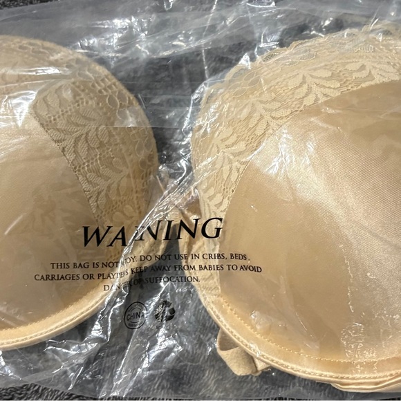 Other - Lace Padded Bra in Beige
